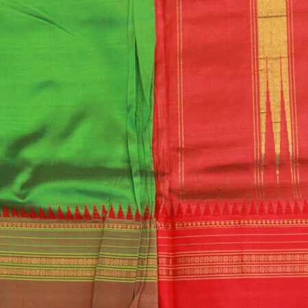 Red & Green Handloom Silk sarees |  Narayanpet Silk Sarees