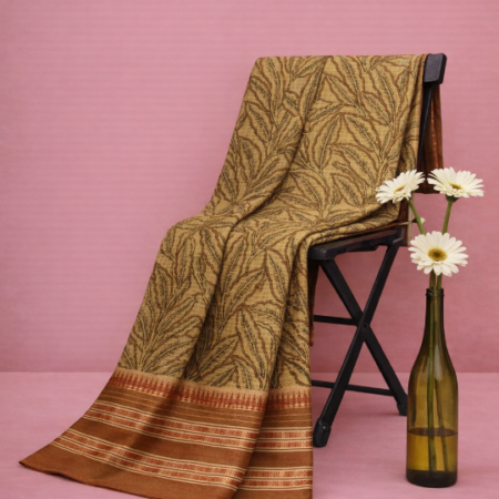 Brick Red & Multicolored Printed Narayanpet Handloom Cotton Saree
